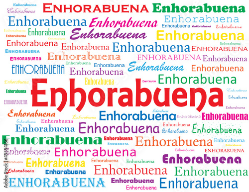 Nube de Palabras "ENHORABUENA" (bravo tarjeta carta saludos)