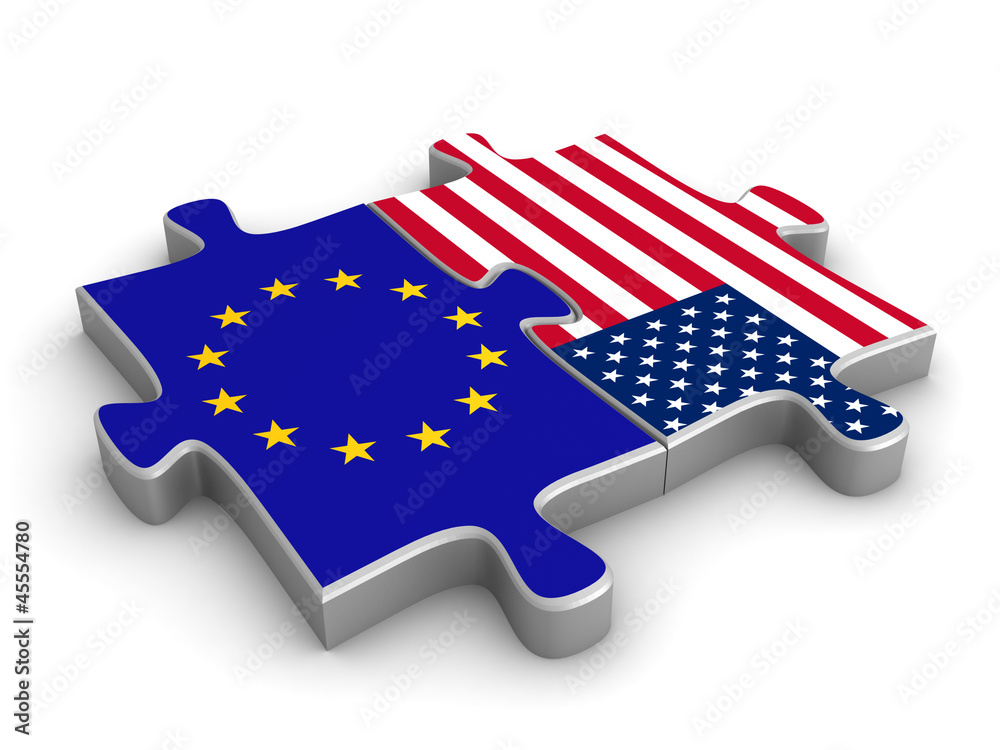 Naklejka premium US European co-operation