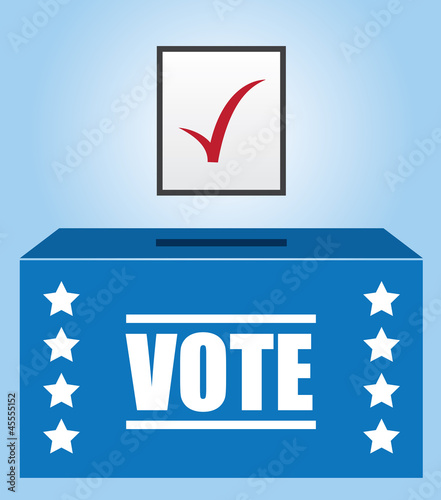 Voter box with checked ballot
