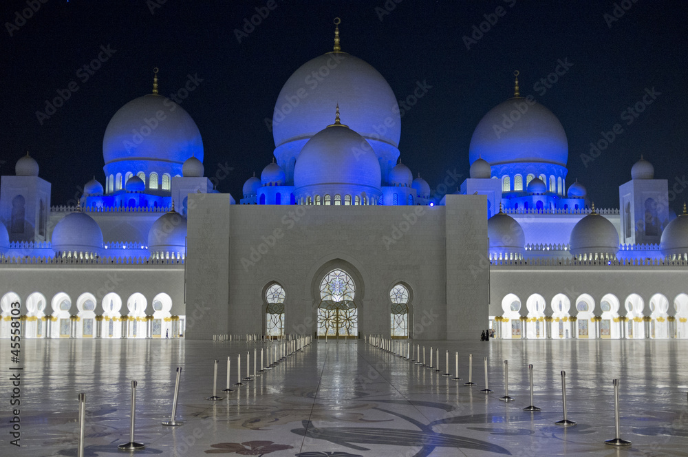 Abu Dhabi Sheikh Zayed White Mosque - obrazy, fototapety, plakaty 