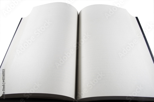 Libro abierto en blanco photo