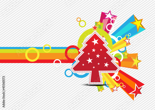 christmas with star celebration background design