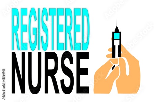 Registered nurse RN - illustration / icon isolated on white