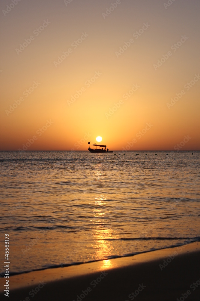 Fishing boat in dawn