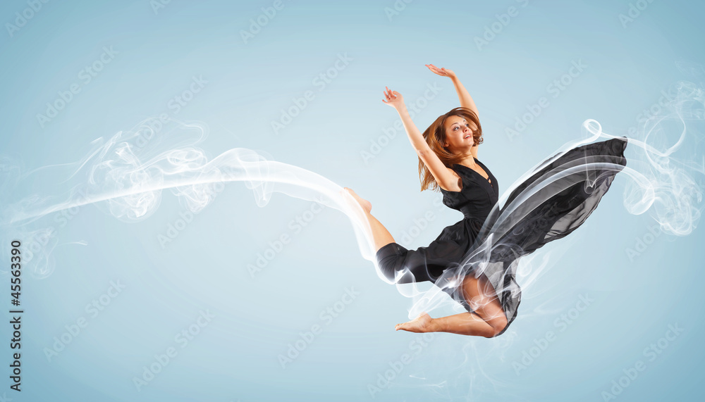 Modern style dancer posing