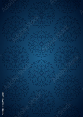 Mavi fonda cami desenleri