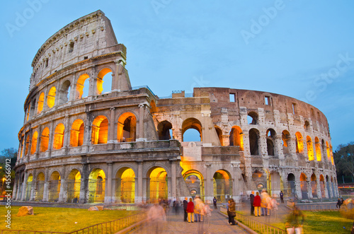 Colosseum at Dusk, Rome Italy