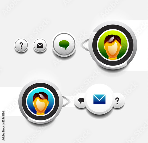 User icon with tooltip
