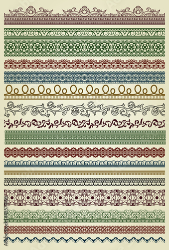 Set of vintage borders