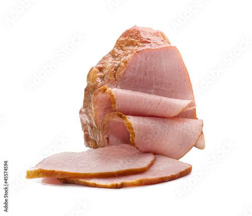 Thinly sliced ham