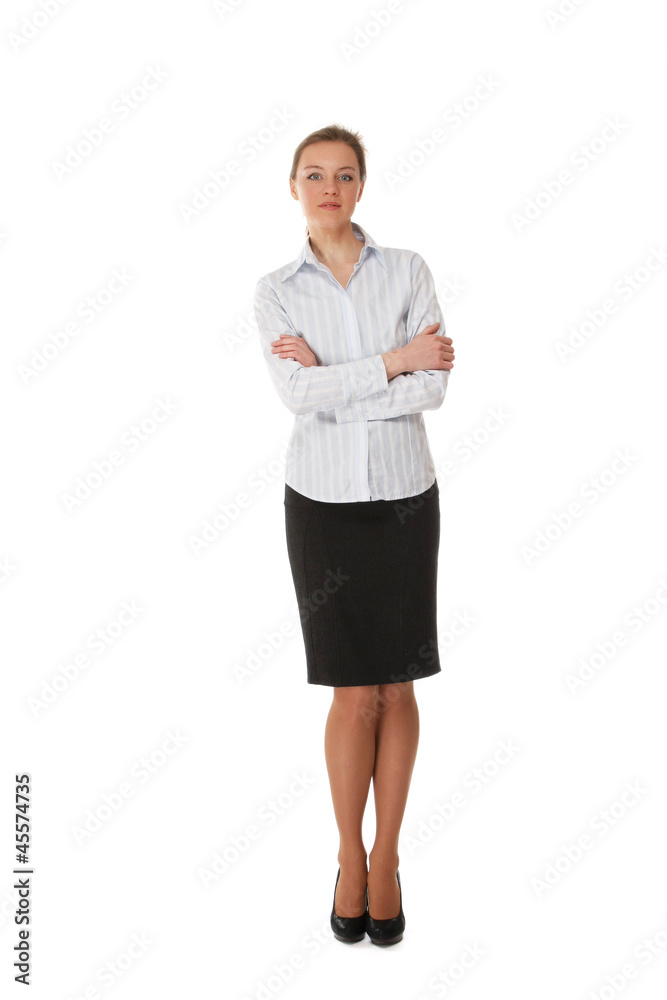 A fill-length portrait of a young businesswoman A fill-length portrait of a young businesswoman
