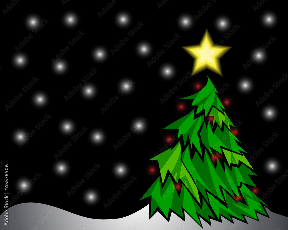 vector pine tree and star vector pine tree and star