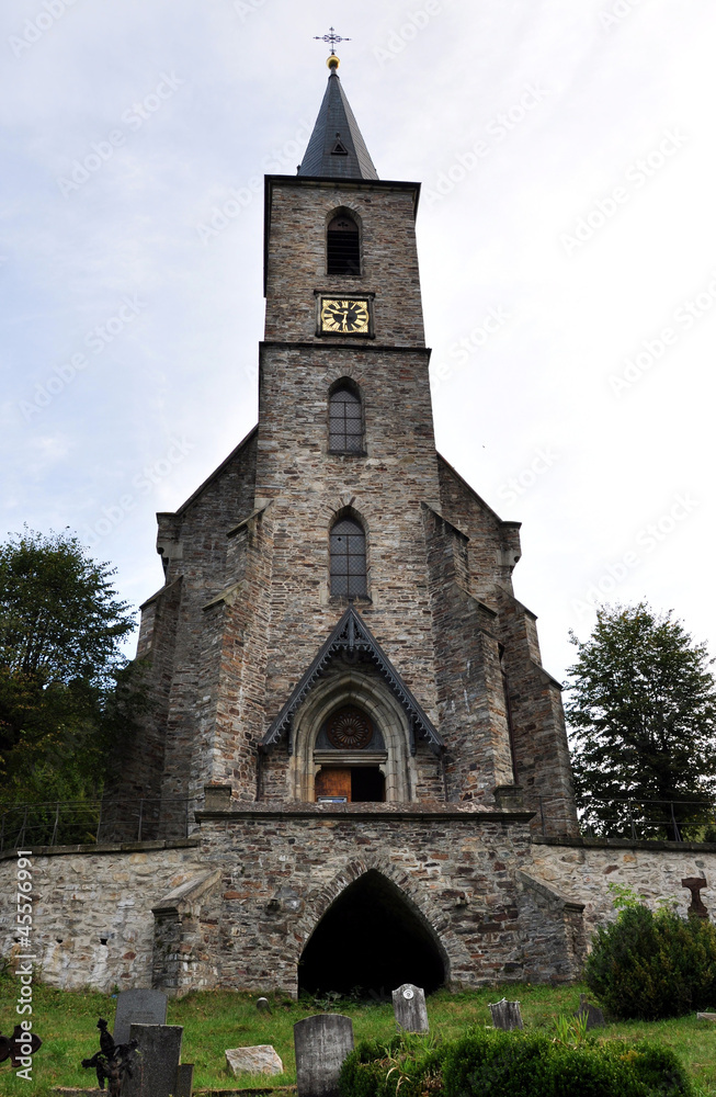 church, village - Gold Mountain, the Czech Republic