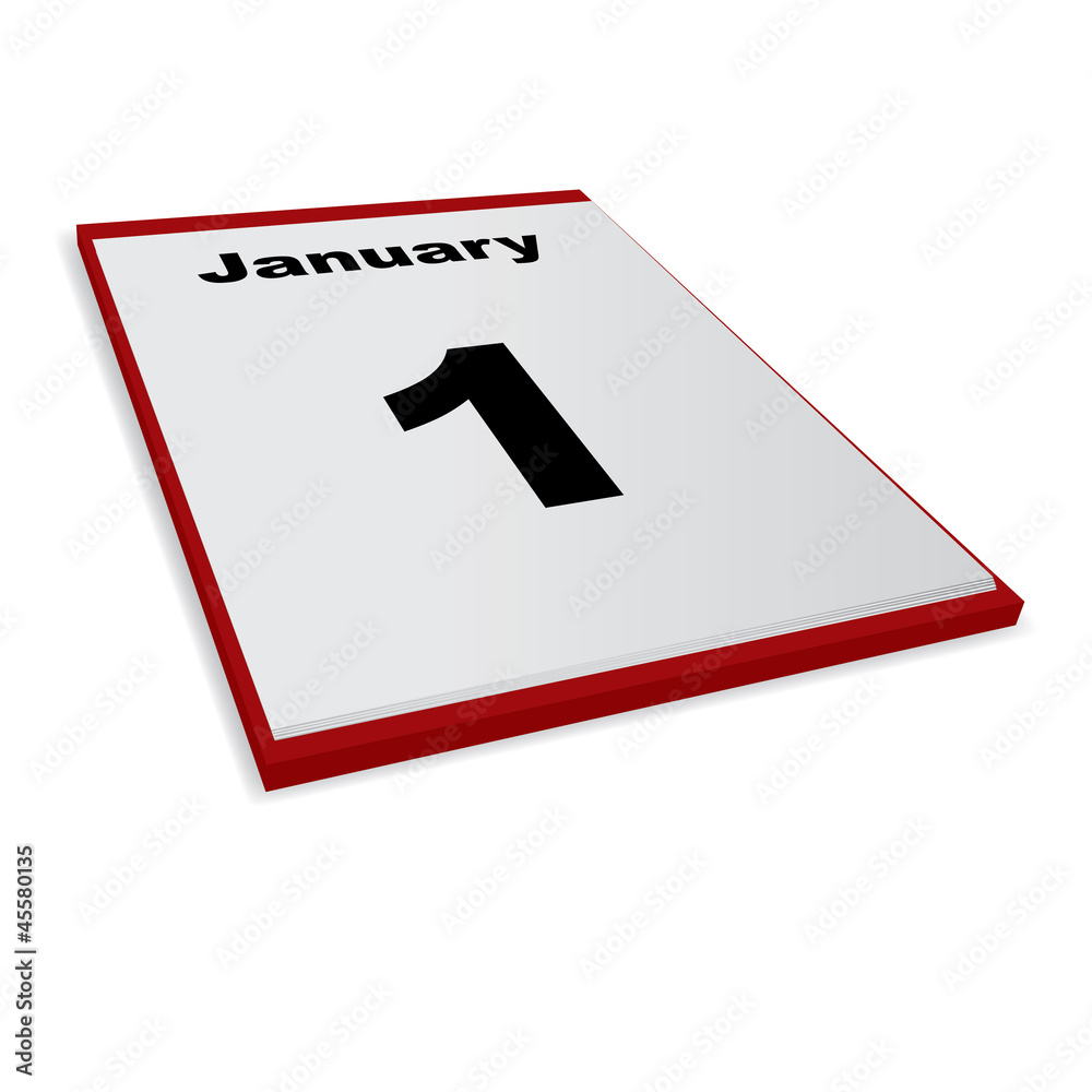 Vector 1st of january calendar Vector 1st of january calendar