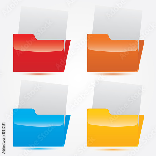 Vector modern folder design set