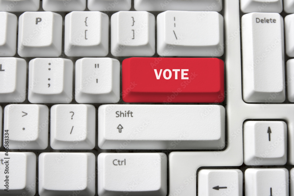 Voting Concept with Computer Keyboard Voting Concept with Computer Keyboard