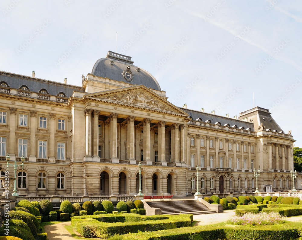 Royal Palace in historical center of Brussels