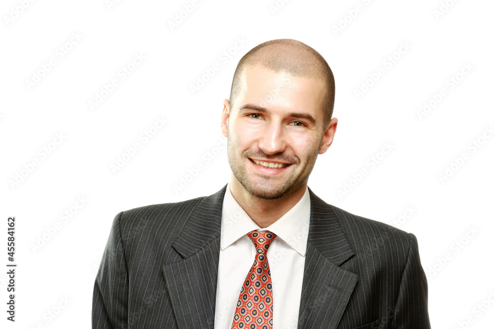 A smiling businessman with thumbs up A smiling businessman with thumbs up