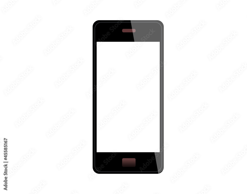 mobile phone with blank screen isolated on white background mobile phone with blank screen isolated on white background