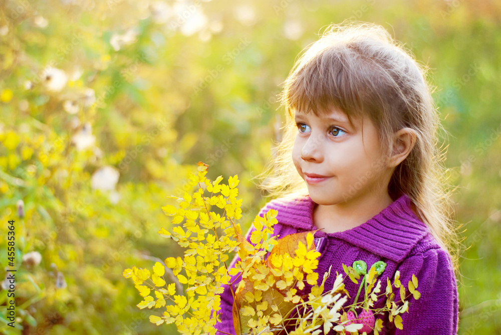 Girl in autumn forest Girl in autumn forest