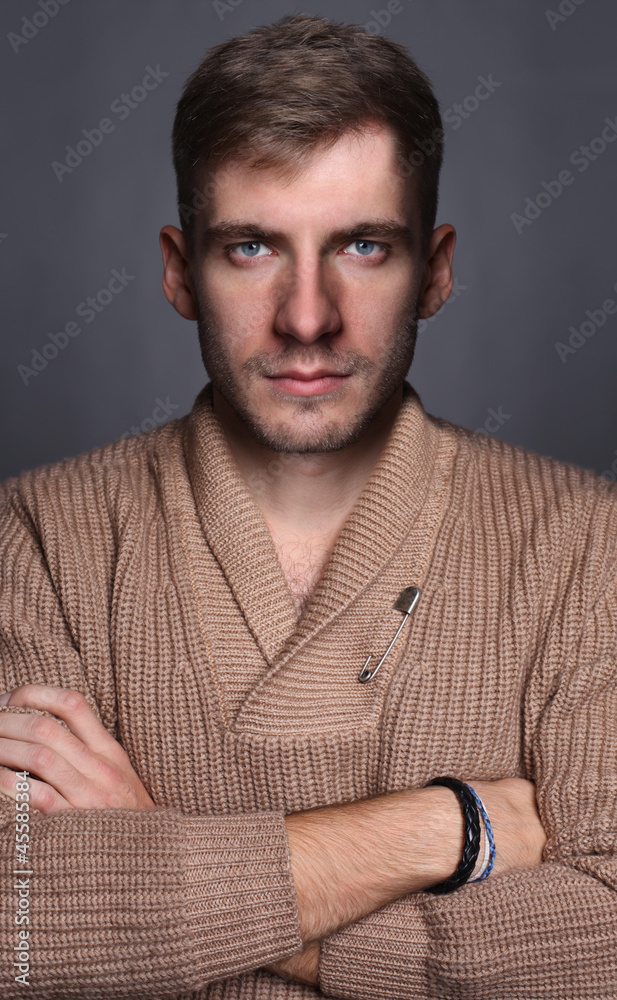 Obraz premium portrait of young good looking male model