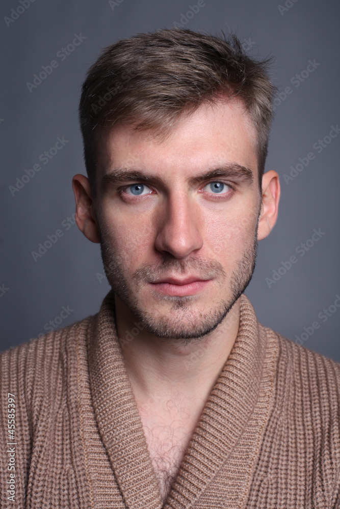 portrait of young good looking male model portrait of young good looking male model