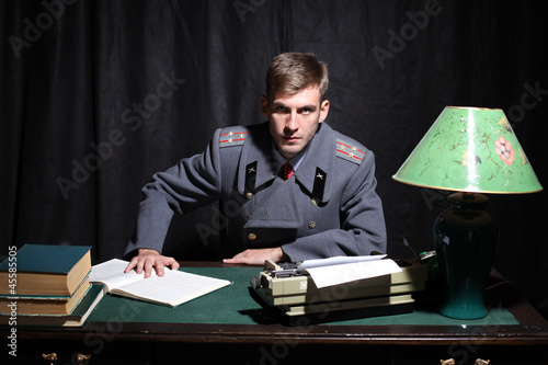 Vászonkép Russian military officer