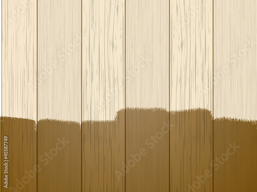 part varnished wood