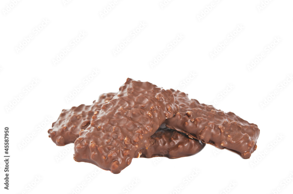 cookies with chocolate and nuts isolated cookies with chocolate and nuts isolated