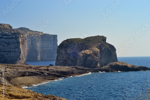 Fungus Rock in Dwejry Bay  Gozo  Malta