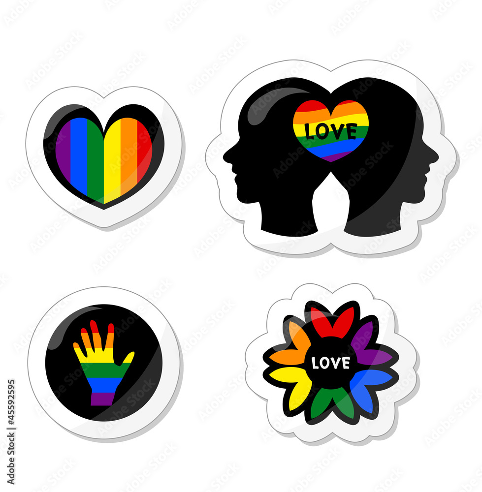 Set of LGBT stickers Set of LGBT stickers