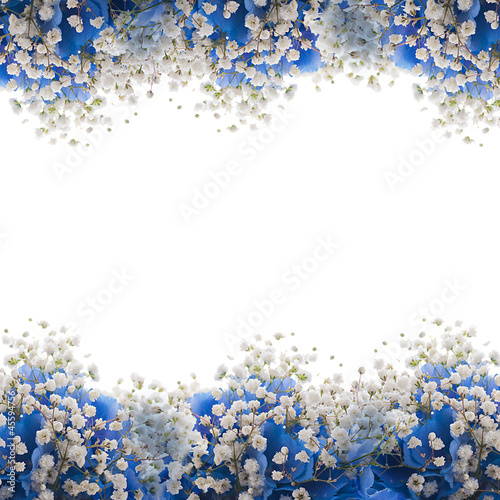 Fototapeta Naklejka Na Ścianę i Meble -  Flowers in a bouquet, blue hydrangeas and white flowers