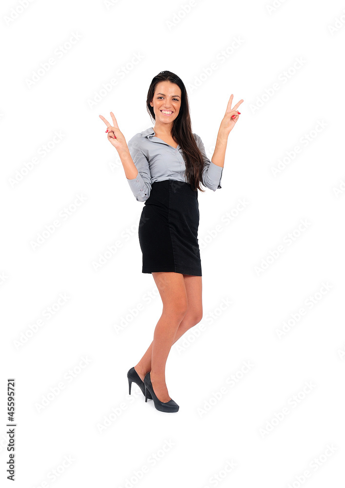 Isolated business woman Isolated business woman
