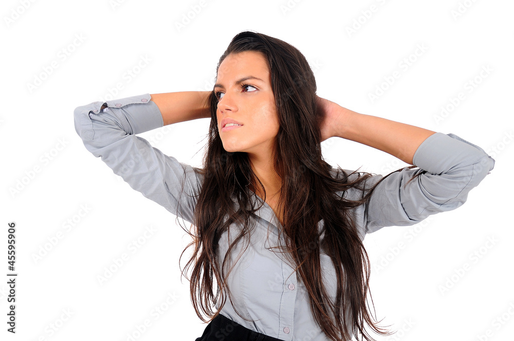 Isolated business woman Isolated business woman