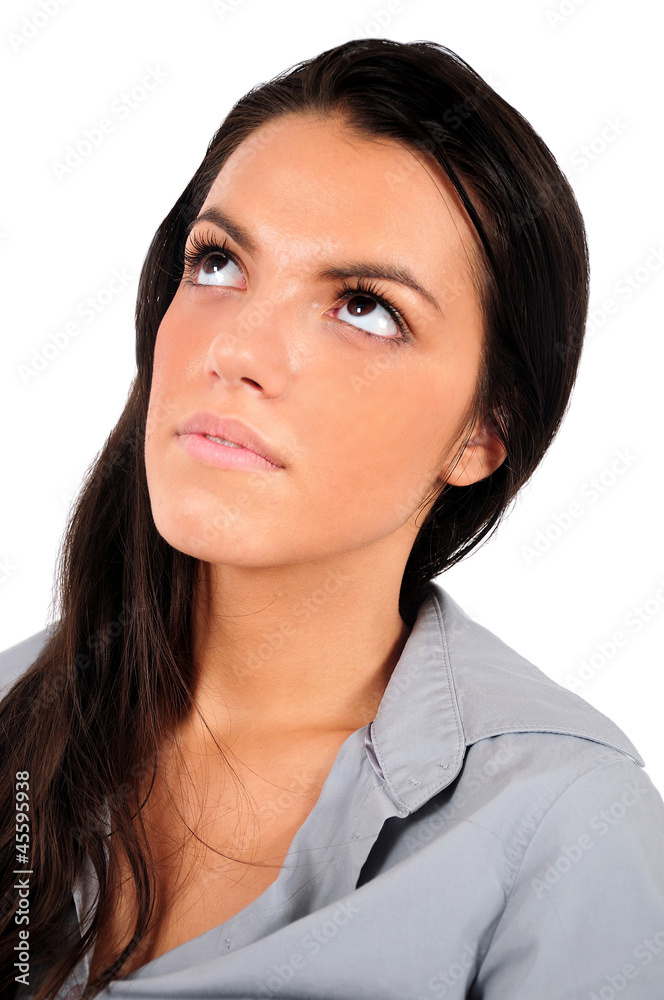 Isolated business woman