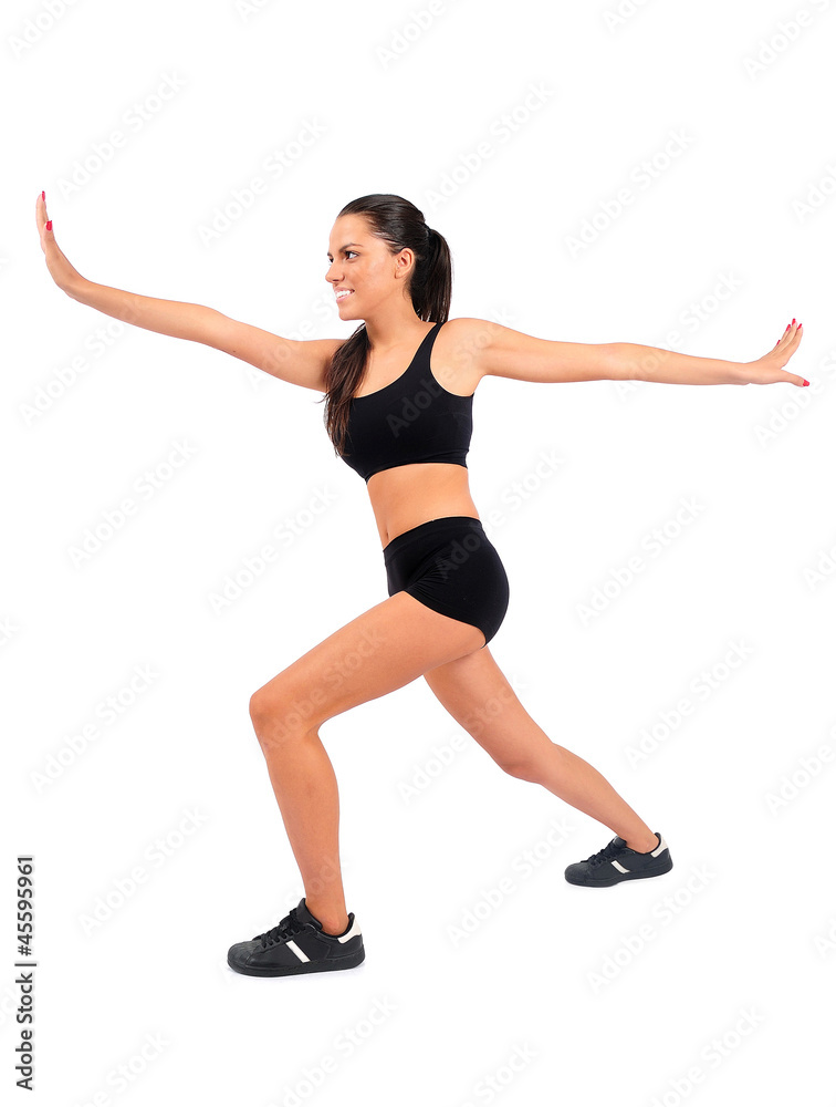 Isolated fitness woman Isolated fitness woman