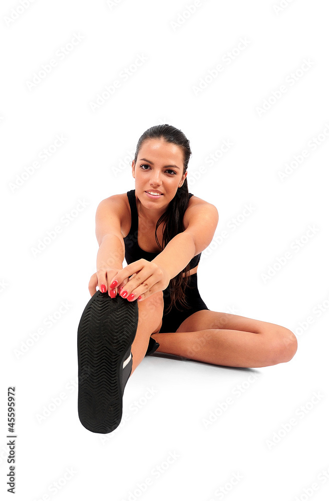 Isolated fitness woman Isolated fitness woman