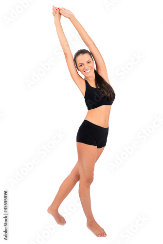 Isolated fitness woman