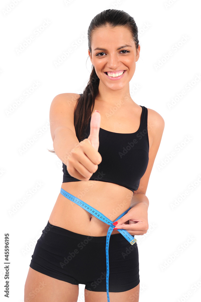 Isolated fitness woman Isolated fitness woman