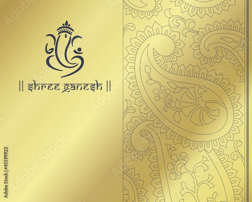 Ganesha, Diwali greetings card, royal Rajasthan, India