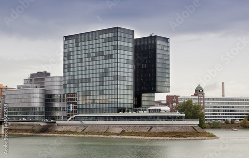 Unique building designs, Media Harbour, Dusseldorf, Germany