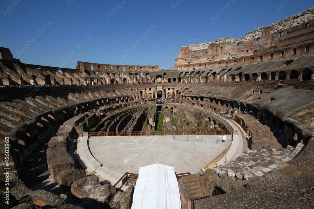 in side of colosseum