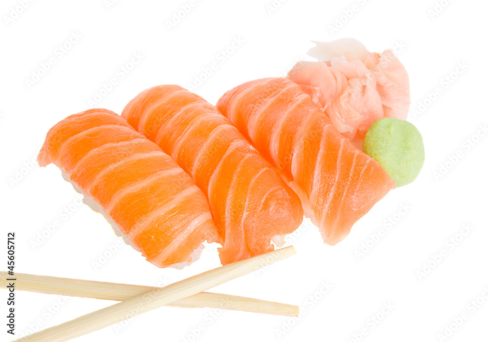 sushi with chopsticks sushi with chopsticks