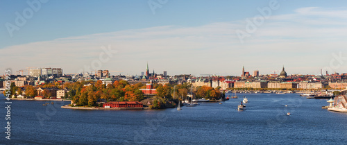 Panoramic image of Stockholm city.