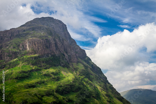 Scotland green highland in summer