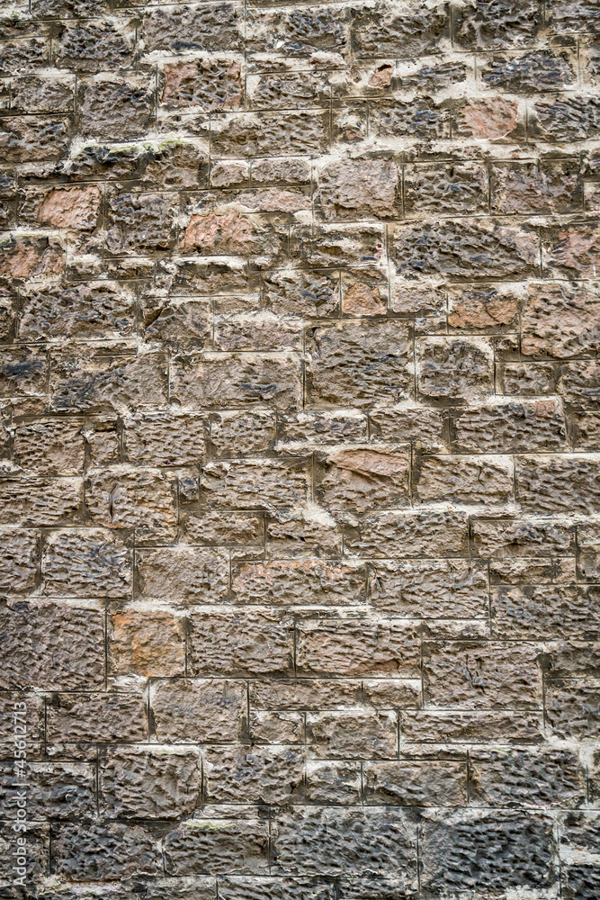 Medieval wall made from old brick Medieval wall made from old brick