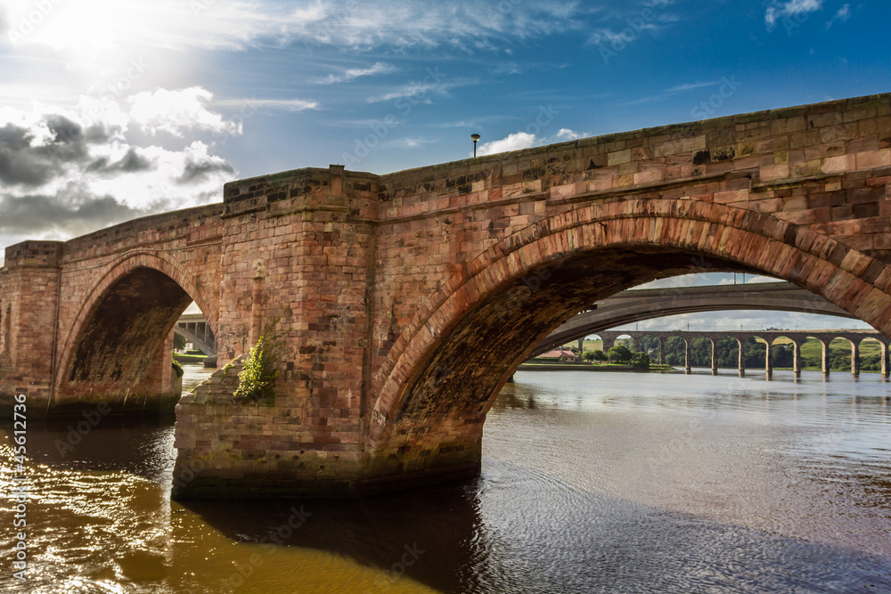 Fototapeta premium Old stone bridge in Scotland in summer