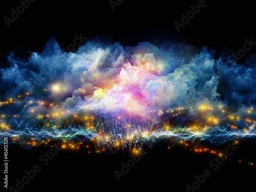 Fototapeta Naklejka Na Ścianę i Meble -  Colorful three dimensional fractal clouds