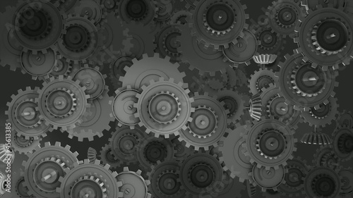 Wallpaper Mural Working gears concept animation. Torontodigital.ca