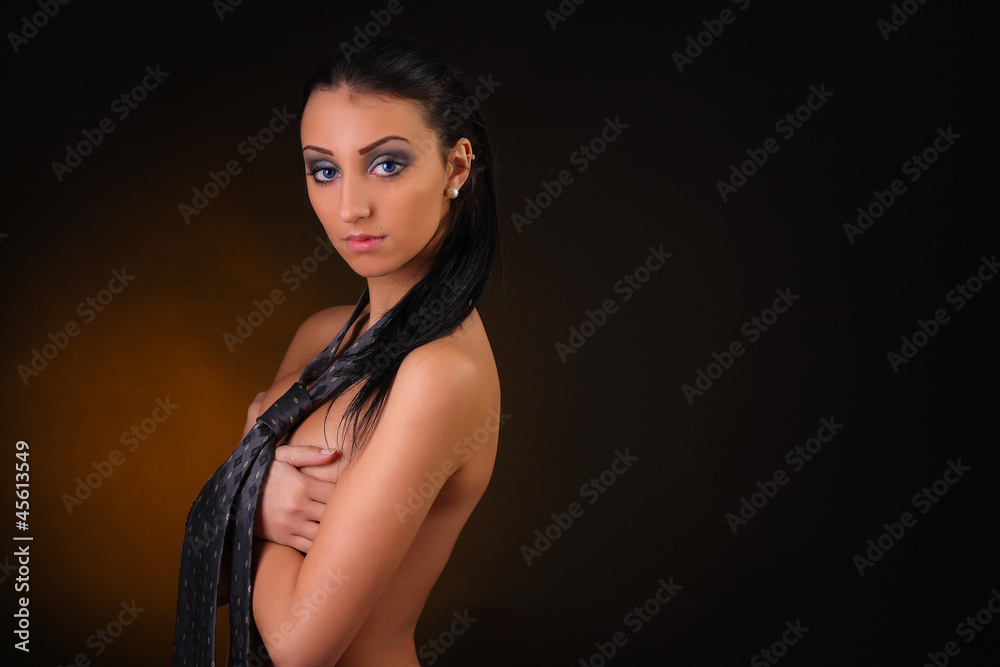 Fototapeta premium Beautiful naked brunette